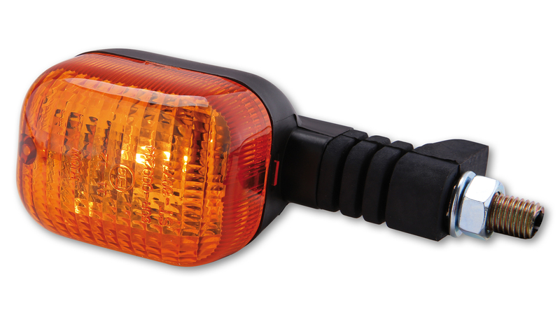 HIGHSIDER smart Duc-Style Glühlampen Blinker Gehäuse Schwarz / Linse Orange (Stück), Vorn Links & Hinten Rechts
