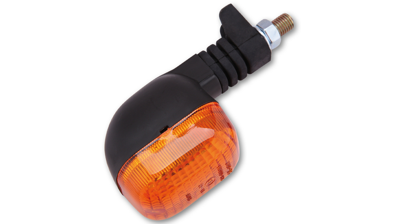 HIGHSIDER smart Duc-Style Glühlampen Blinker Gehäuse Schwarz / Linse Orange (Stück), Vorn Links & Hinten Rechts