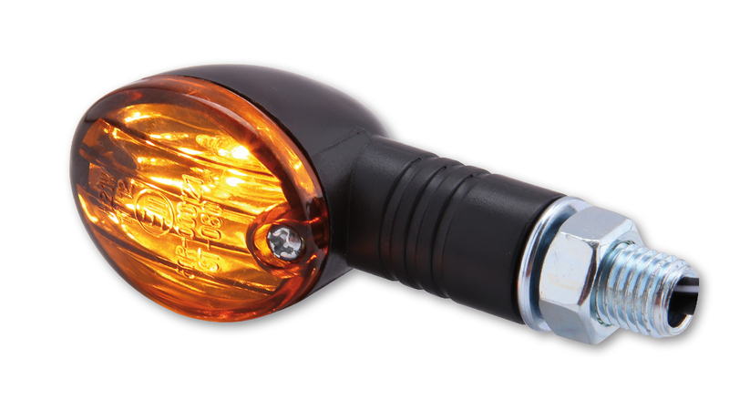 HIGHSIDER smart Micro-Flash Glühlampen Mini-Blinker Gehäuse Schwarz / Linse Rauchgrau (Paar), Vorn & Hinten