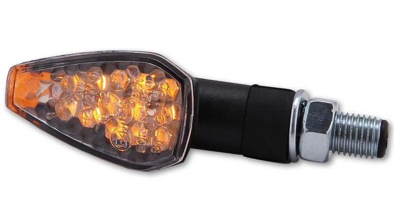 HIGHSIDER smart Peak LED Blinker Gehäuse Schwarz / Linse Klar (Paar), Vorn & Hinten