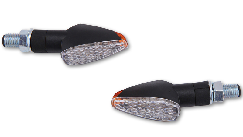 HIGHSIDER smart Peak LED Blinker Gehäuse Schwarz / Linse Klar (Paar), Vorn & Hinten