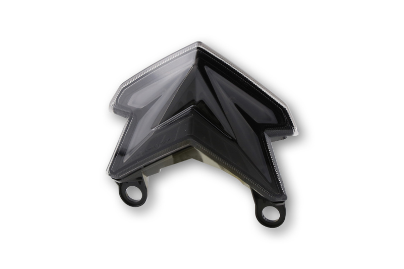 HIGHSIDER smart LED Rücklicht Schwarz passend für Kawasaki Style, E-geprüft (1Stck)