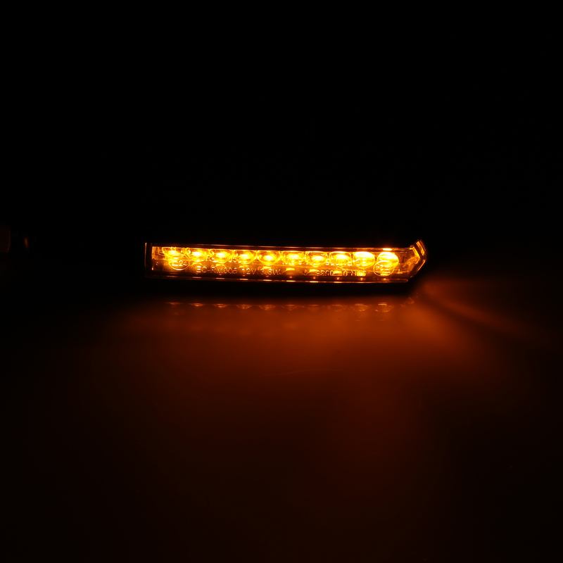 HIGHSIDER smart Run-TS LED Sequenz-Blinker Gehäuse Schwarz / Linse Rauchgrau (Paar), Vorn & Hinten