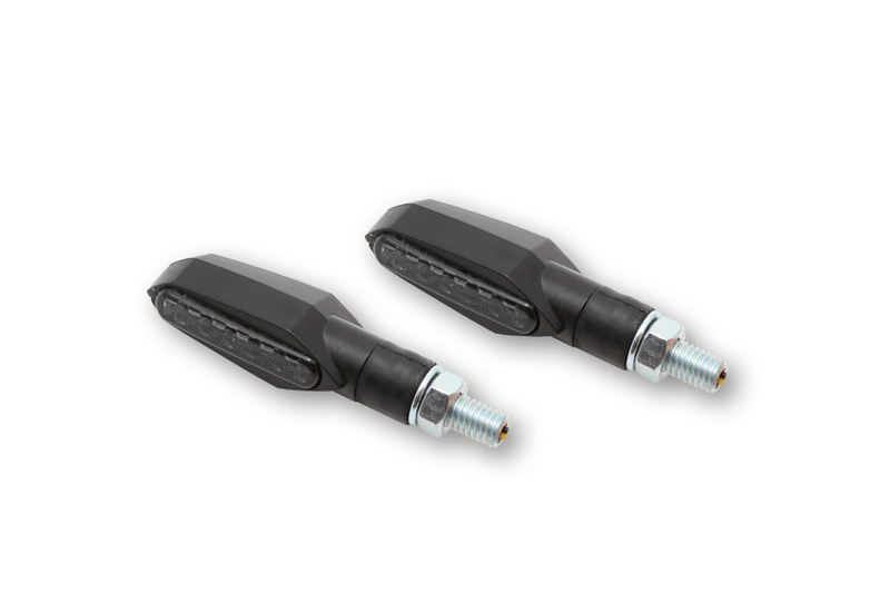 HIGHSIDER smart Multiface LED Blinker Gehäuse Schwarz / Linse Rauchgrau (Paar), Vorn & Hinten