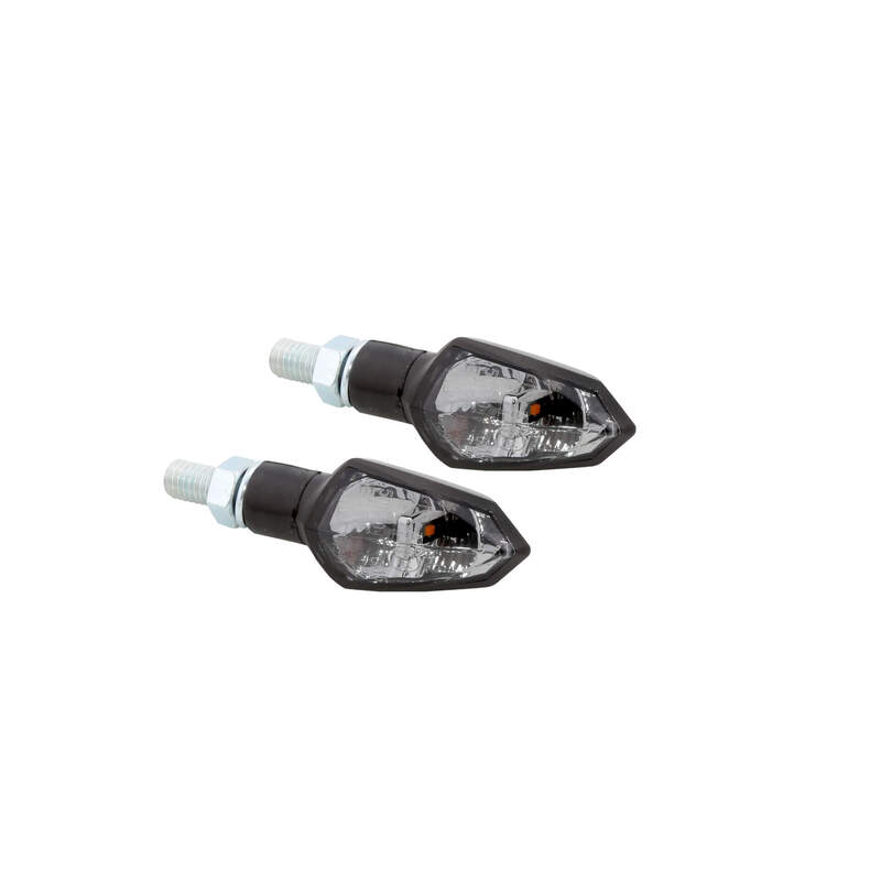 HIGHSIDER smart Shield-TS LED Blinker Gehäuse Schwarz / Linse Rauchgrau (Paar), Vorn & Hinten