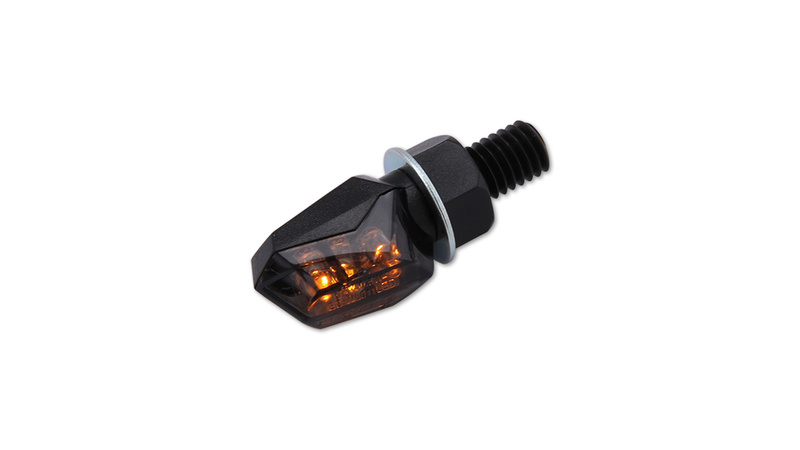 HIGHSIDER smart Tiny LED Blinker Gehäuse Schwarz / Linse Rauchgrau (Paar), Hinten