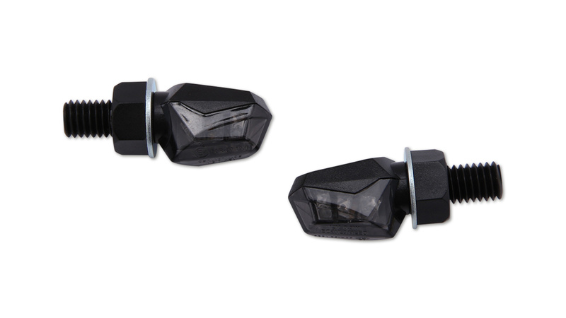 HIGHSIDER smart Tiny LED Blinker Gehäuse Schwarz / Linse Rauchgrau (Paar), Hinten