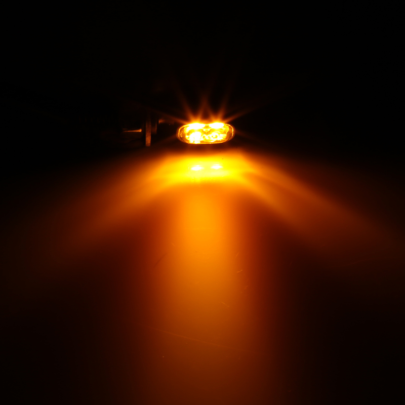 HIGHSIDER smart Vision-TS LED Blinker Gehäuse Schwarz / Linse Rauchgrau (Paar), Vorn & Hinten