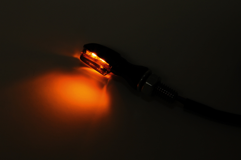 HIGHSIDER smart Spark LED Blinker Gehäuse Schwarz / Linse Rauchgrau (Paar), Vorn & Hinten