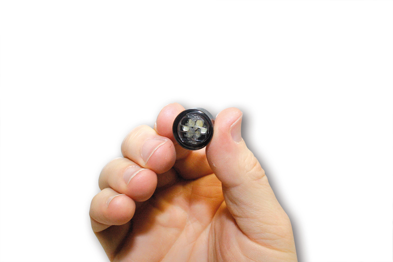 HIGHSIDER smart Micro Pin LED Blinker-Modul Linse Rauchgrau (Paar), Hinten