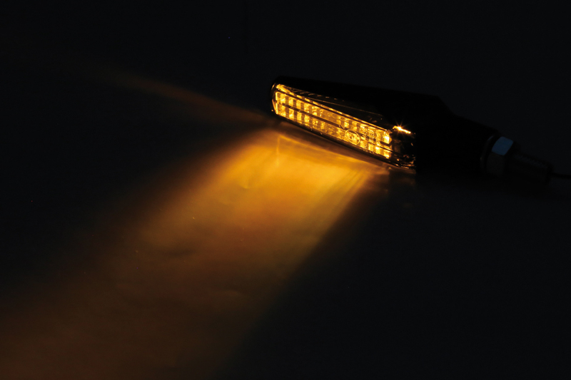 HIGHSIDER smart Fineline LED Blinker Gehäuse Schwarz / Linse Rauchgrau (Paar), Vorn & Hinten
