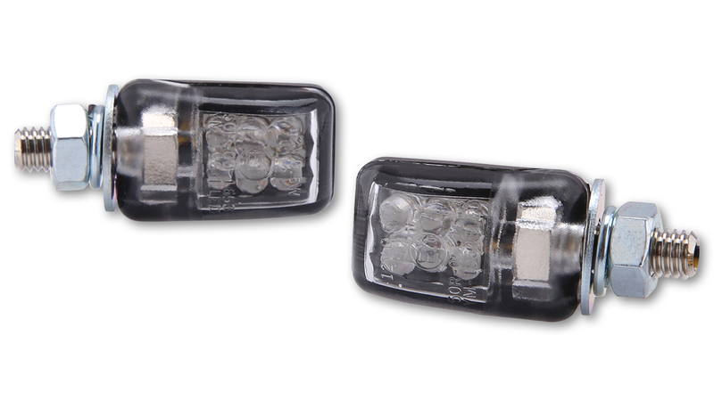 HIGHSIDER smart Picco LED Blinker Gehäuse Schwarz / Linse Klar (Paar), Hinten