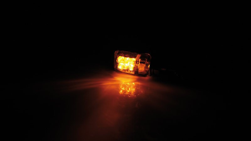 HIGHSIDER smart Picco LED Blinker Gehäuse Schwarz / Linse Klar (Paar), Hinten