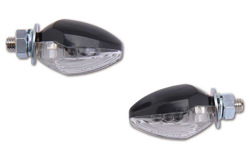 HIGHSIDER smart Drop LED Blinker Gehäuse Schwarz / Linse Klar (Paar), Vorn & Hinten