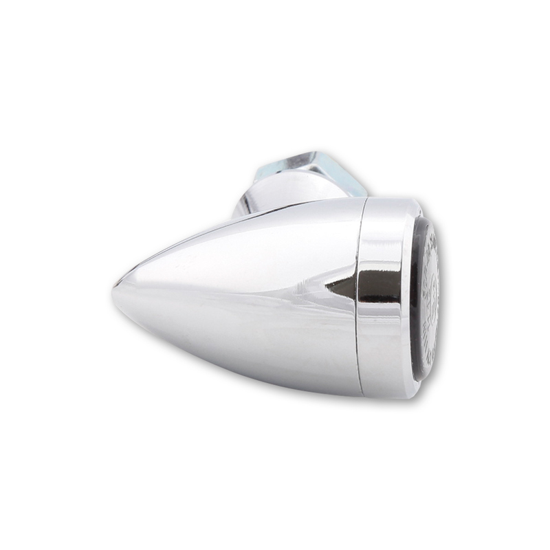 HIGHSIDER smart Sixteen Bullet LED Rück-, Bremslicht, Blinker Chrom/Getönt 3in1, E-Geprüft (Paar)