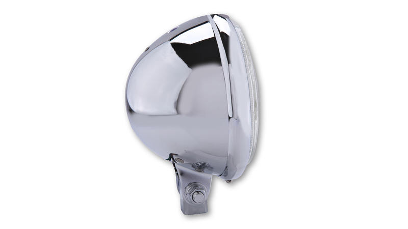 HIGHSIDER smart 5 3/4 Zoll Scheinwerfer Bates Style Chrom E-geprüft (1Stck)