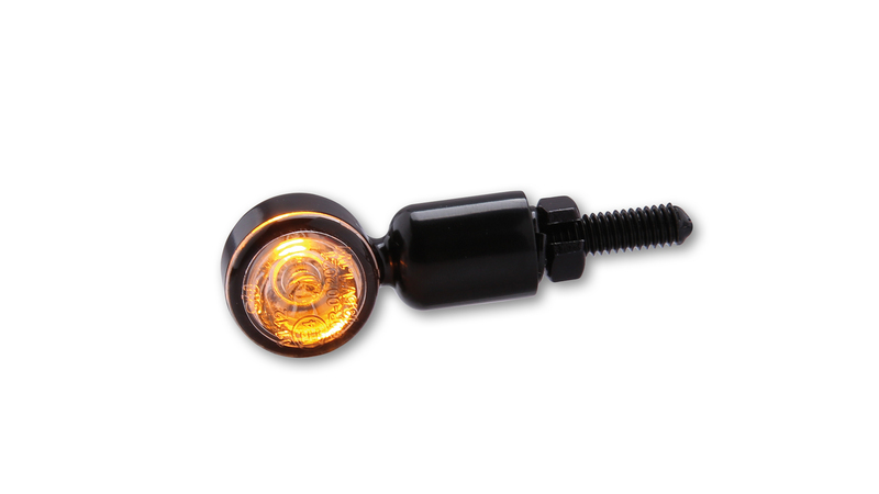 HIGHSIDER smart MC-1 LED Blinker Gehäuse Schwarz / Linse Klar (Paar), Vorn & Hinten