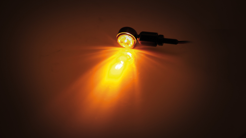 HIGHSIDER smart MC-1 LED Blinker Gehäuse Schwarz / Linse Klar (Paar), Vorn & Hinten