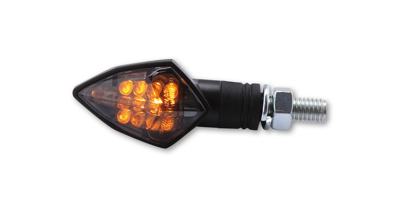HIGHSIDER smart Rock LED Blinker Gehäuse Schwarz / Linse Rauchgrau (Paar), Vorn & Hinten