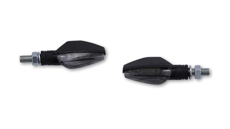 HIGHSIDER smart Toledo LED Blinker Gehäuse Schwarz / Linse Rauchgrau (Paar), Vorn & Hinten