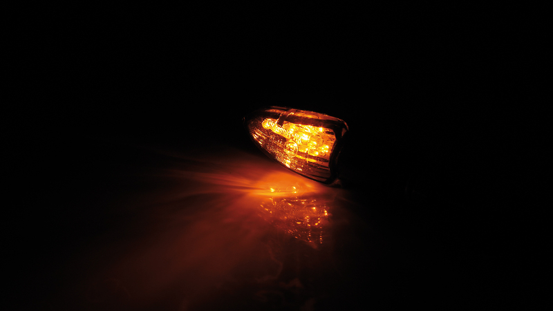 HIGHSIDER smart Lizzard LED Blinker Gehäuse Schwarz / Linse Rauchgrau (Paar), Vorn & Hinten