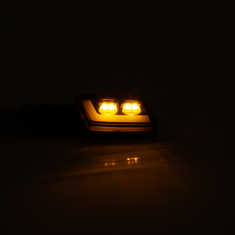 HIGHSIDER smart Formula-TS LED Blinker/Positionslicht Schwarz/Getönt 2in1, E-Geprüft (Paar)