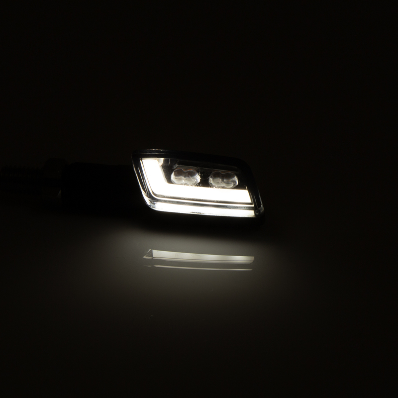 HIGHSIDER smart Formula-TS LED Blinker/Positionslicht Schwarz/Getönt 2in1, E-Geprüft (Paar)