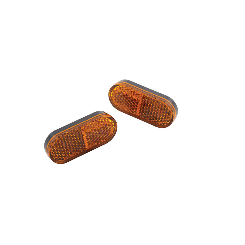 SHIN YO Reflektor, bernsteinfarben, abgerundet, mit Selbstklebefolie, 50 x 22 mm