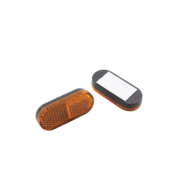 SHIN YO Reflektor, bernsteinfarben, abgerundet, mit Selbstklebefolie, 50 x 22 mm
