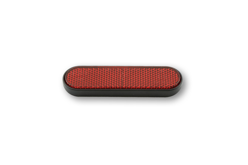 ECIE Reflektor gebogene Form, rot mit Selbstklebefolie