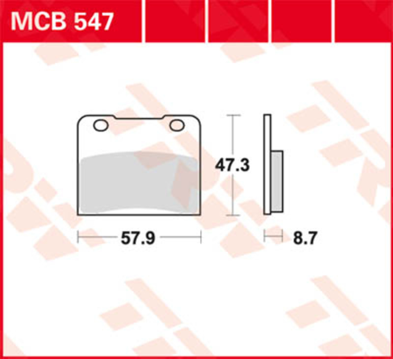 TRW Lucas Bremsbelag MCB547