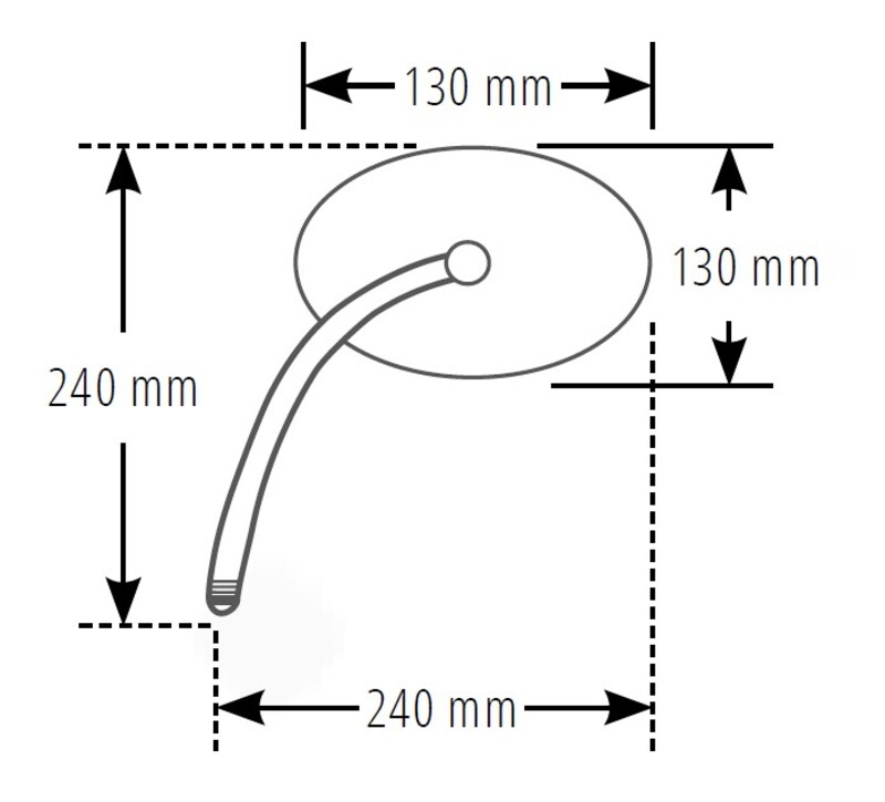 SHIN YO Lenkerspiegel gekröpft (1Stck.)