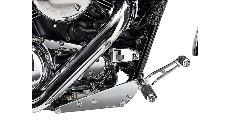 BURCHARD EXCELLENCE vorverlegte Fußrastenanlage mit ABE, +25 cm, passend für Kawasaki VN 1500 Classic, Ness gefräst, chrom