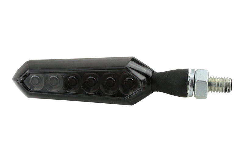 HIGHSIDER smart Sora LED Sequenz-Blinker Gehäuse Schwarz / Linse Rauchgrau (Paar), Vorn & Hinten