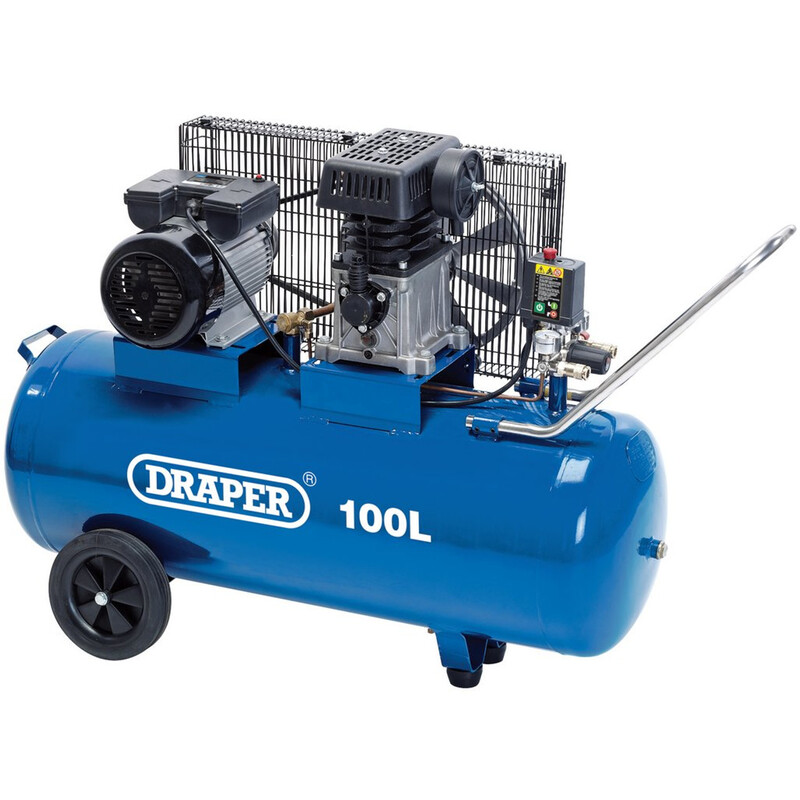 DRAPER Riemengetriebener Luftkompressor 100 l – 2,2 kW/3 PS