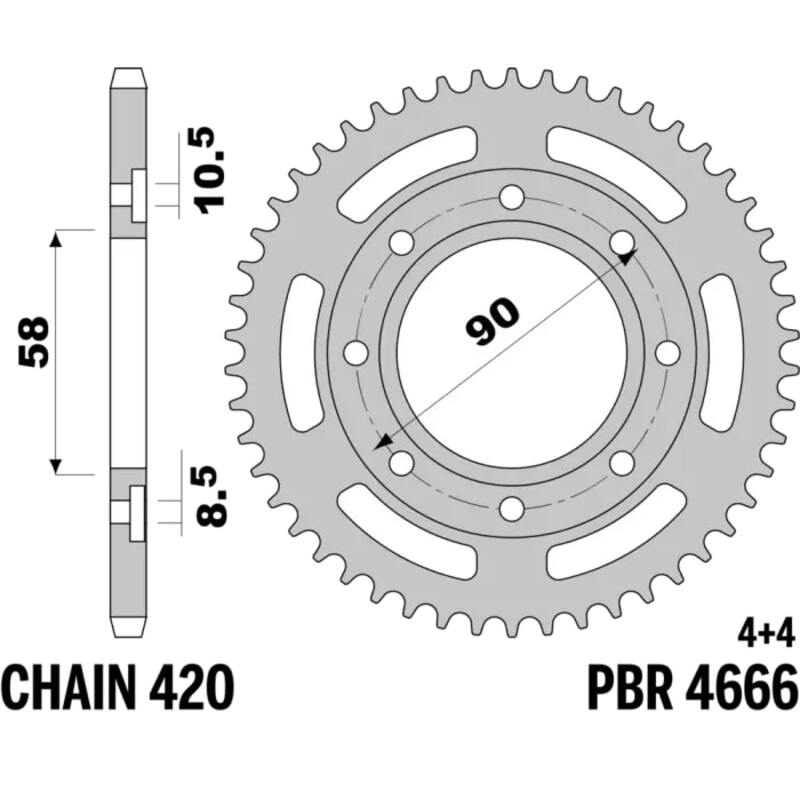 PBR Kettenrad Stahl Standard - 420