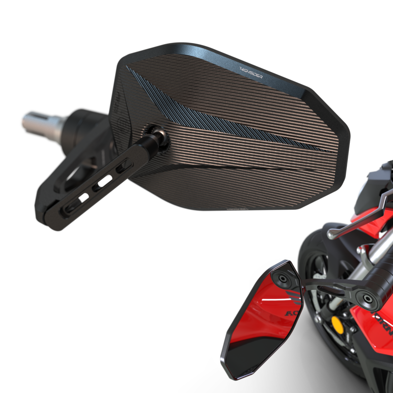 HIGHSIDER pro Victory-X Force-Evo Lenkerendenspiegel Schwarz (1Stck.)