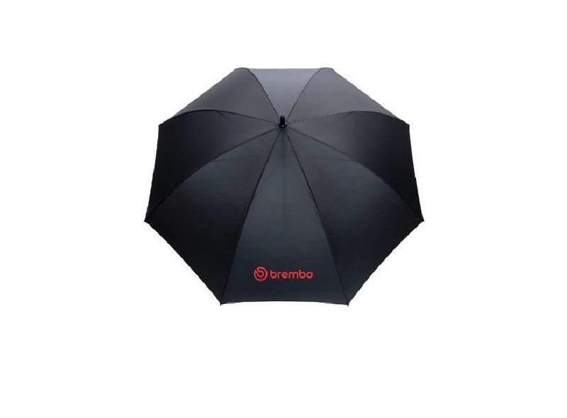 BREMBO schwarzer Regenschirm mit Brembo Logo rot