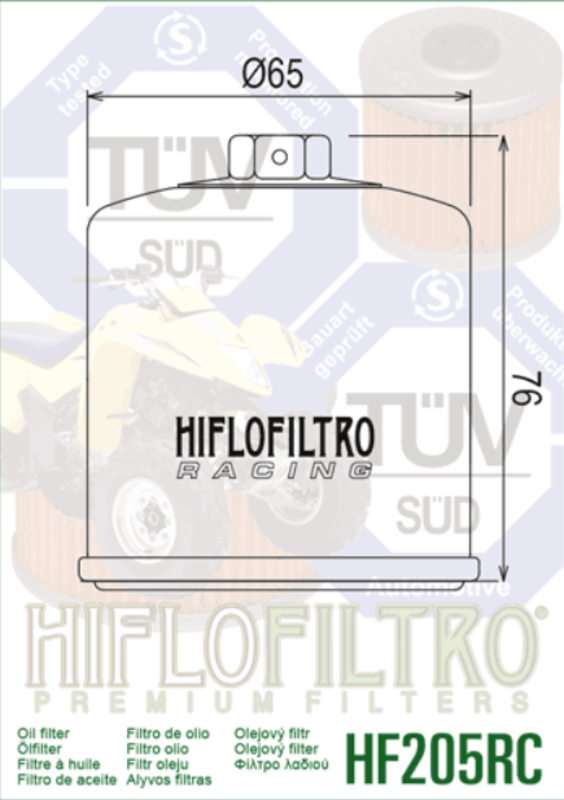 HIFLOFILTRO Racing Ölfilter - HF205RC