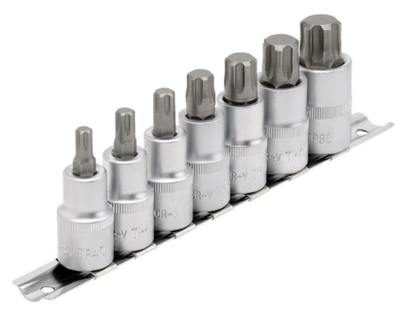 DRAPER Expert TX-STAR Plus Torx-Steckschlüssel-Bit-Set 1/2" 7-teilig