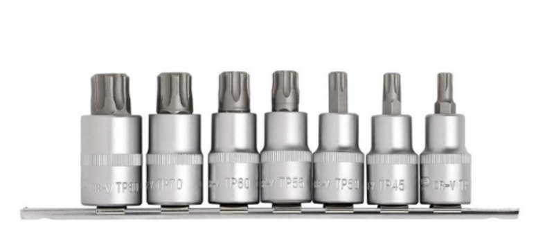 DRAPER Expert TX-STAR Plus Torx-Steckschlüssel-Bit-Set 1/2" 7-teilig