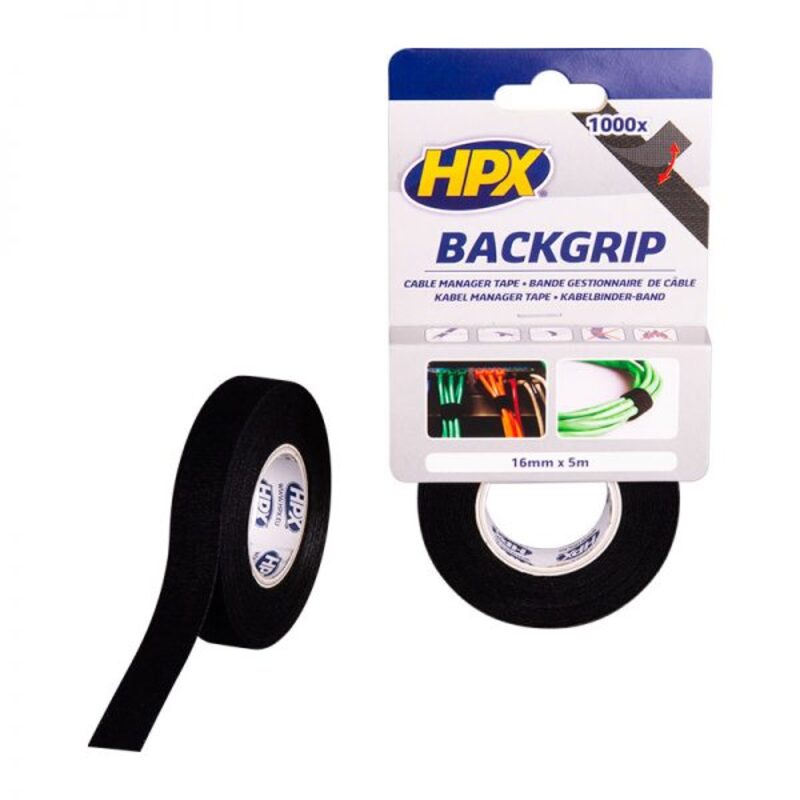 HPX Backgrip Kabel-Organisationsband - 16mm x 5m