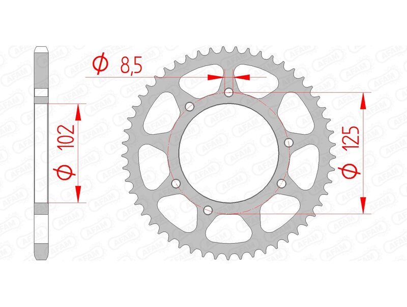 AFAM Kettenkit A420M 11/59 - Standard Kettenrad Type 41100
