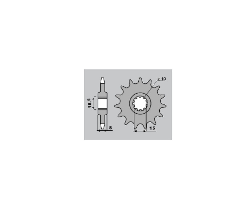 EK/PBR Kettenkit 415 RR - 13/46-124 - Standard Kettenrad Stahl