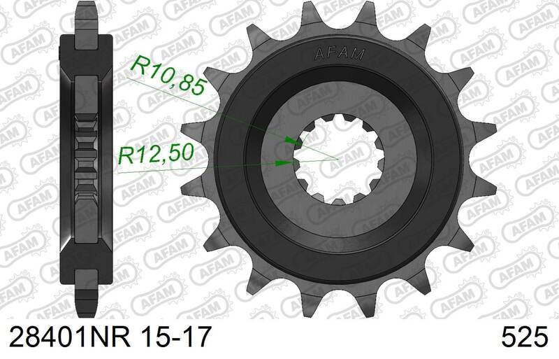 AFAM Kettenkit 525XSR2 16/50-122 - Standard Kettenrad