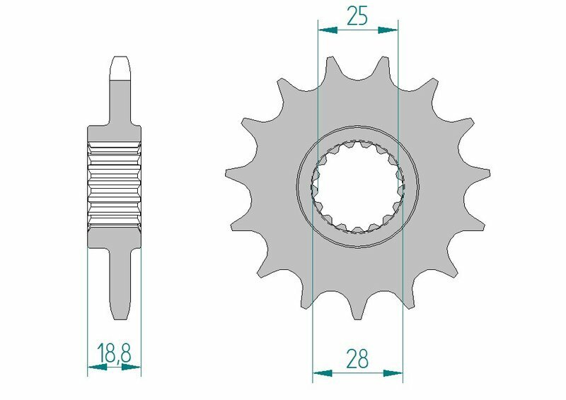 AFAM Kettensatz 525 XHR3 - 16/42-110 - Kettenrad Alu Standard