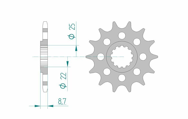 AFAM Kettensatz 520 XHR2 - 15/43-112 - Kettenrad Alu Standard
