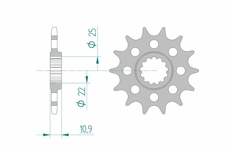 AFAM Kettensatz 520 XSR - 16/48-116 - Kettenrad Alu Standard