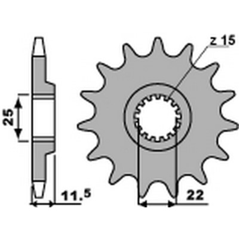 EK CHAIN Kettensatz 520 SRX2 - 16/38-110 - Kettenrad Stahl Standard