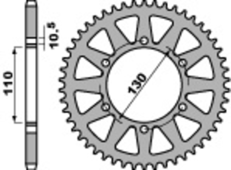 EK/PBR Kettenkit 520 SRX2 – 14/43-112 – Stahl Standard-Kettenrad